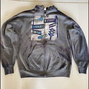 Streetwear Chelsea Blake by Holly Green Sweat Jacket w Hood, Graphics, Large